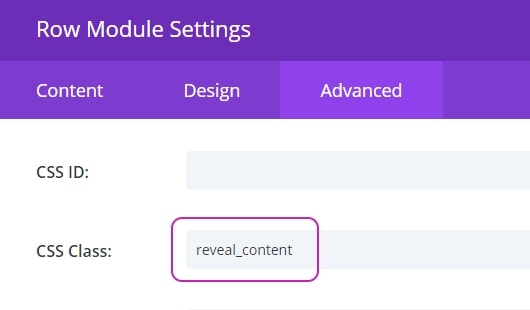 Divi Hype - How to Create Sections in Divi that Toggle open when you click a button - row class settings
